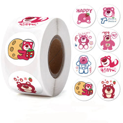 500pcs/Roll Cartoon Animal Stickers Anime Round Seal Diy Laptop Decals Stickers Cute Book Children Reward Kids Toy Gift (ONLINE ORDER ONLY)