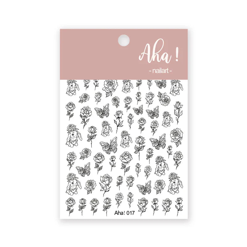 1pc Cute White Cloud Nail Stickers Ultra Thin Nail Art Stickers Self Adhesive Decals Star Moon/Flower/Clouds Kawaii Nail Decals (Online Order Only)