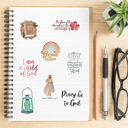 10/30/52PCS Jesus Bible Sticker Aesthetic Sketchbook PVC Laptop Diary Decoration Scrapbooking School Stationery Supply for Kids (Online Order Only)