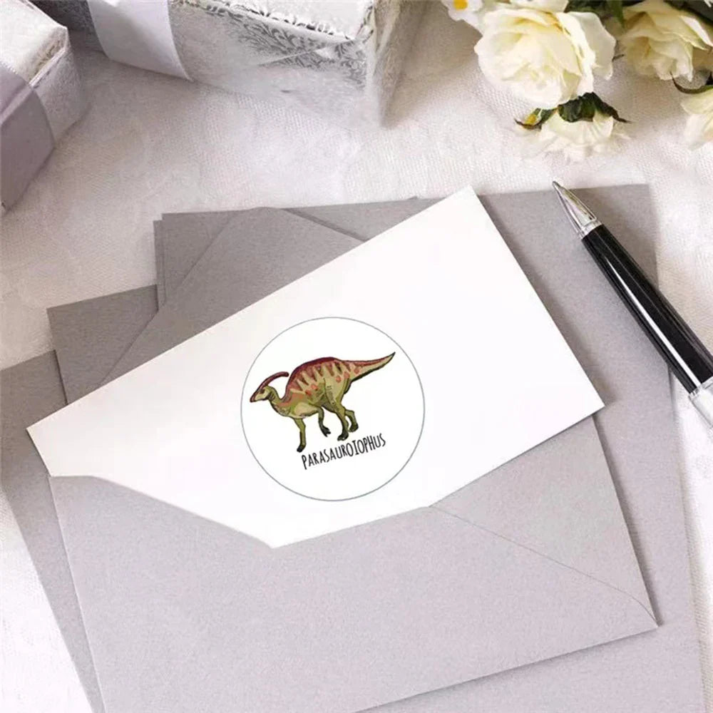 100-500pcs New Cartoon Dinosaurs Stickers 6 Designs for Classroom Teacher Stationery Sticker Label for Kids Reward Stickers (ONLINE ORDER ONLY)