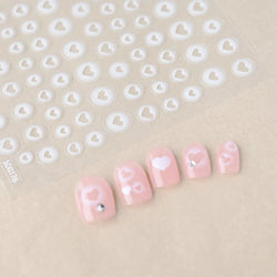 6Pcs 5D Heart Nail Stickers Self-Adhesive Frosted Design DIY Manicure Decors for Women Frosted Nail Decals %Valentine's Day #NK* (ONLINE ORDER ONLY)