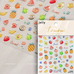 Colored Shiny Jelly Claw Paw Pudding Dessert Cherry Bowknot Cake Bow Tie Drink Food Love Heart Nail Art Sticker Manicure Decal (ONLINE ORDER ONLY)