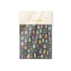 Soda Fruit Beverage Bottle Bear Watermelon Popsicle Dessert Ice Cream Cat Cherry Strawberry Bow Summer Nail Art Stickers Decals (ONLINE ORDER ONLY)