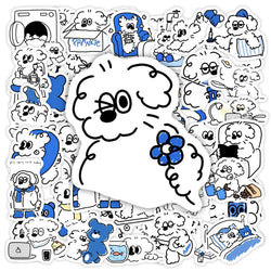 Korean Cartoon line Dog Stickers puppy Cure DIY Toy Gift Decorative Graffiti Decal for Phone Luggage Laptop Scrapbook Waterproof (ONLINE ORDER ONLY)