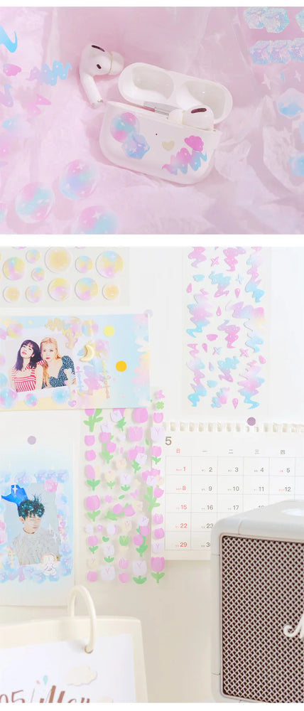 Lovely Sweet House Series Stickers Bubble Love Chain Scrapbooking Decorative Diary Album Stick Label Kawaii Korean Stationery (ONLINE ORDER ONLY)