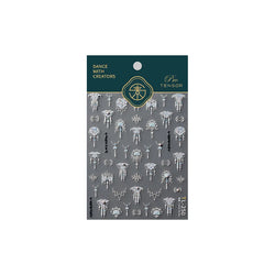 Yunjin Brocade Shawl Tassel Pendant Traditional Chinese Costumes and Ornaments Self Adhesive Nail Art Stickers Manicure Decals (ONLINE ORDER ONLY)