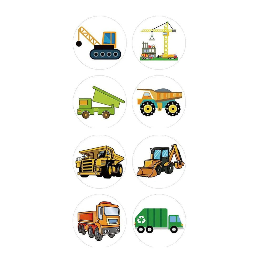 100-500pcs Engineering Vehicle Toys Stickers For Kids Toys Decals For School Reward Students Laptop Phone Sticker Labels (Online Order Only)