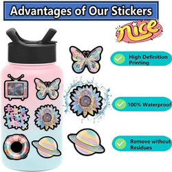 10/50PCS Kawaii Dreamy Purple PVC Sticker Aesthetic Decoration Scrapbooking Stationery DIY Hand Accounting Supplies for Kids (ONLINE ORDER ONLY)