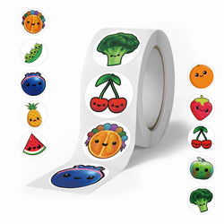 100-500pcs Cartoon Reward Stickers Kids Birthday Party Fruits Balloon Banner Refrigerator Vegetable Label Stickers Stationery (ONLINE ORDER ONLY)