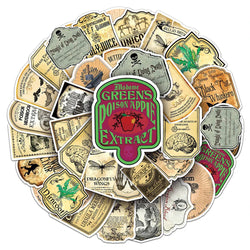 10/30/50pcs Vintage Magic Potion Label Sticker Packs (ONLINE ORDER ONLY)
