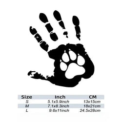 A Fun Handprint and Dog Paw Print Decal! Car Personality Funny Car Stickers, Trunk Cover Car Stickers, (ONLINE ORDER ONLY)