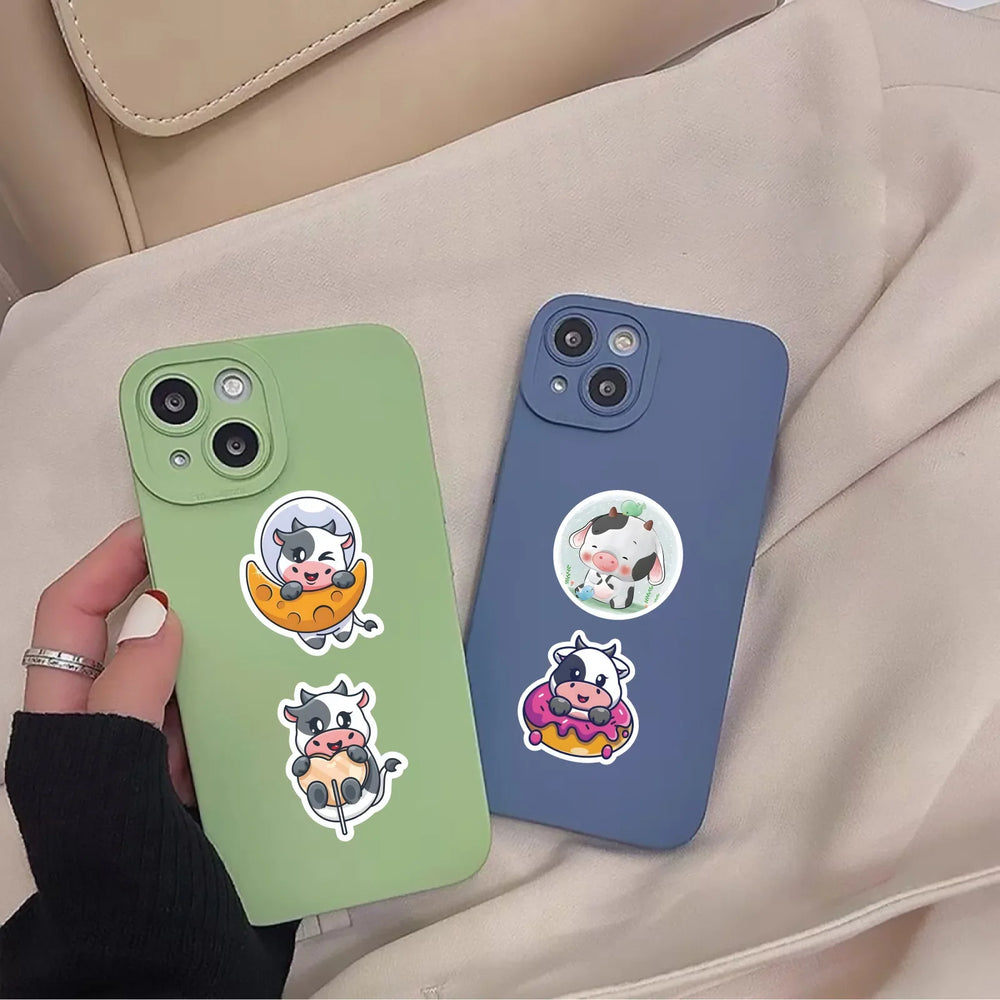 10/50/60PCS Milk Cow Sticker Laptop Stationery Scrapbook Cute Sticker Aesthetic Scrapbook Materials Craft Supplies Children (ONLINE ORDER ONLY)