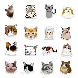 10/30/50PCS Kawaii Cats Cartoon Sticker Animal Cute Decals Toy For Kids DIY Suitcase Fridge Phone Scrapbook Stationary Fridge (ONLINE ORDER ONLY)