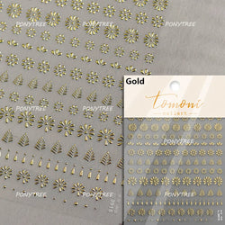 Silver Star Moon Clock Watch Cherry Love Heart Bowknot Gird Irregular Lines Dot Liquid Lava Nail Art Stickers Manicure Decals (ONLINE ORDER ONLY)