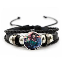 Demon Slayer Bracelet: Tanjiro & Nezuko Leather Charm (ONLINE ORDER ONLY)