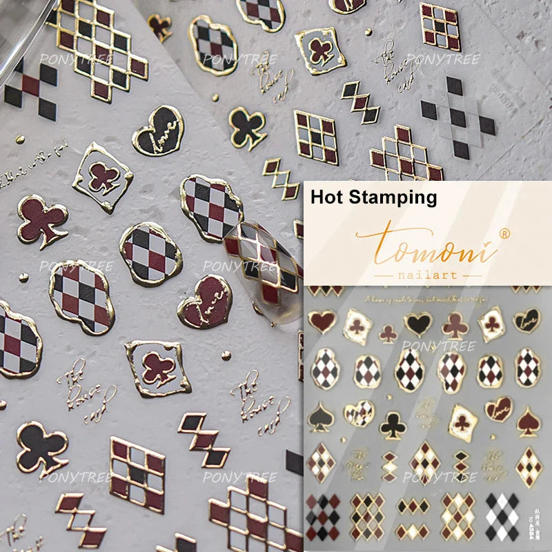 Line Love Heart Arc French Romantic Curve Punk Attitudinal Hollow Geometric Figure Adhesive Nail Art Stickers Manicure Decals (Online Order Only)