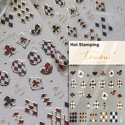 Pink Bowknot Star Moon Starburst Sun Polar Day Polar Night Sword Rose Flower Wreath Adhesive Nail Art Stickers Manicure Decals (ONLINE ORDER ONLY)