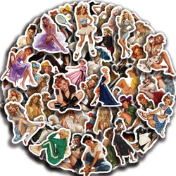 60pcs Retro Girl Sticker Collection Vintage Beauty Stickers Waterproof Vinyl Decals for Laptop Water Bottle Car Motorcycle﻿ (ONLINE ORDER ONLY)