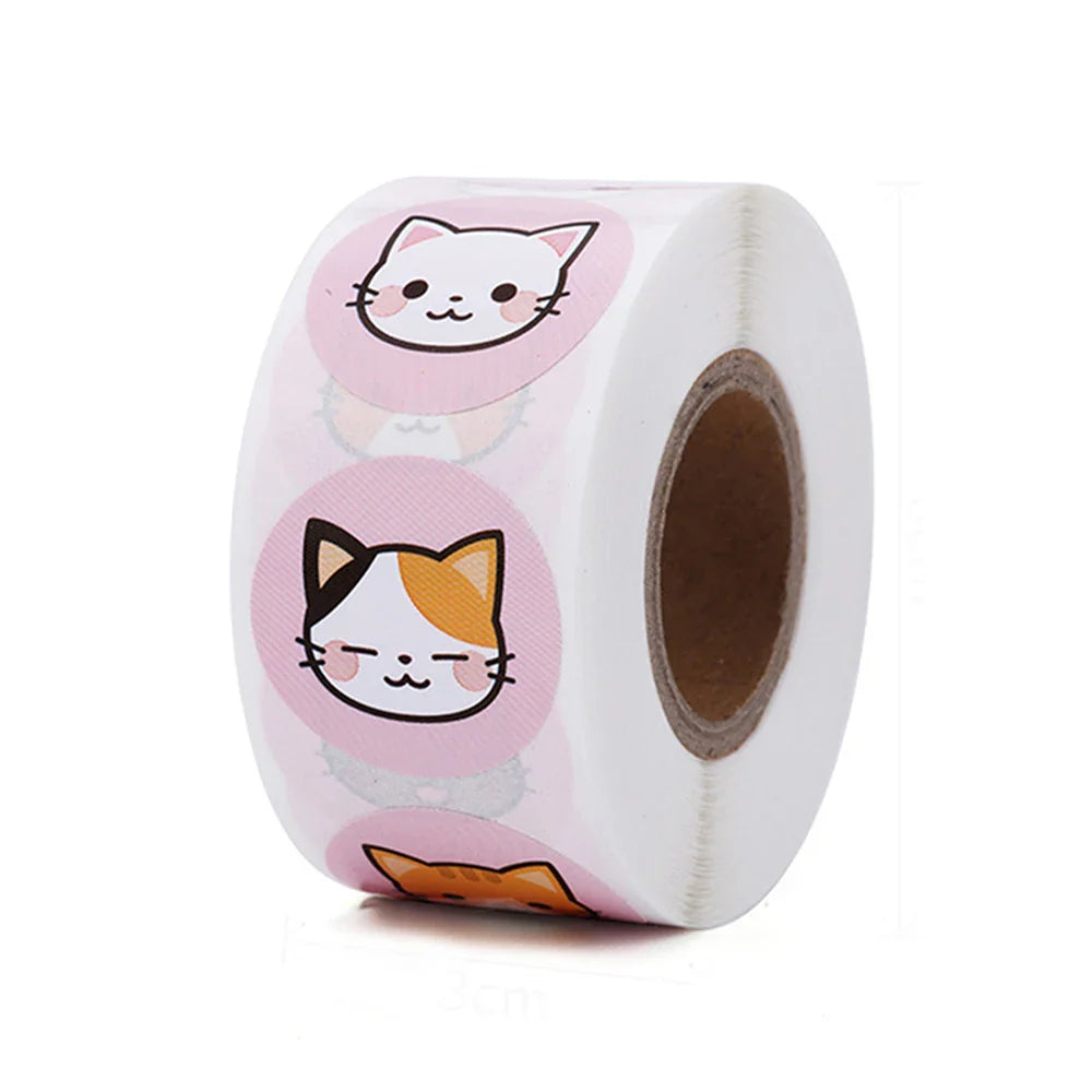 100-500pcs Cartoon Cat Stickers For School Reward Stickers Classroom Decoration Encouragement Sticker For Student Teacher (ONLINE ORDER ONLY)