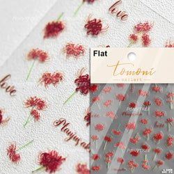 Rose Flower Bouquet Leaves Lace Bowknot Pearl Photo Frame Gird Embossed Reliefs Self Adhesive Nail Art Stickers Manicure Decals (ONLINE ORDER ONLY)