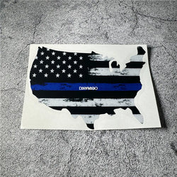 Car Styling Stickers America Police Flag USA Map Decal Auto Motorbike Helmet Applique Vinyl Tape Window Tape (ONLINE ORDER ONLY)
