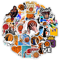 Basketball Theme Lovers Stickers DIY Toy Gift  Decorative Graffiti Decal for Phone Laptop Bottles Scrapbook Kids Waterproof (ONLINE ORDER ONLY)