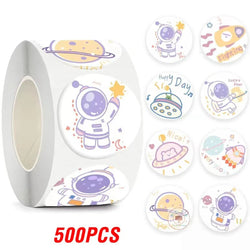 100-500pcs New Astronaut Reward Stickers Cute Animal Sticker for Kid Classic Toy Gift Decor School Teacher Encouragement Sticker (Online Order Only)