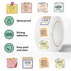 500PCS Bible Reward Stickers Roll with Word Motivational Stickers for School Teacher Kids Student Stationery Kids Stickers (ONLINE ORDER ONLY)