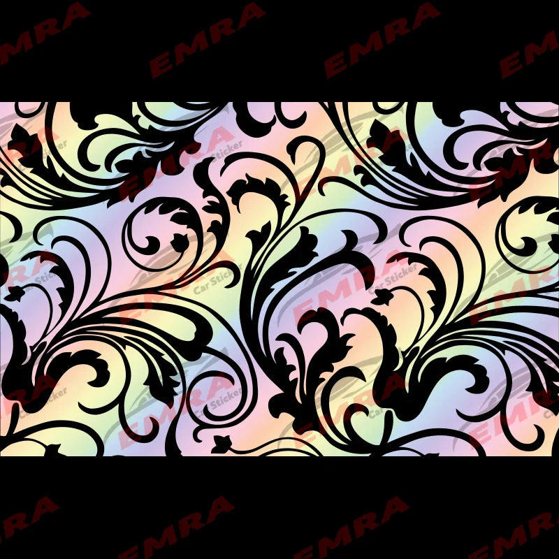 Universal  Floral Pattern Car Sticker for Triangular Window Decoration All Vehicles Accessories PVC Waterproof Vinyl Decals (ONLINE ORDER ONLY)