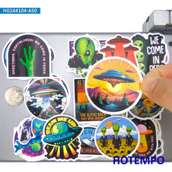 20/30/50Pieces, Retro Aliens Stickers, Universe UFO Spacecraft, Extraterrestrial Life, for DIY Creative Decoration, Sticker Toys (ONLINE ORDER ONLY)