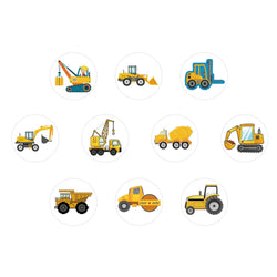 100-500pcs Engineering vehicle Stickers Cute Handmade Stickers Party Gifts Decorative Labels Scrapbook Stationery Stickers (Online Order Only)