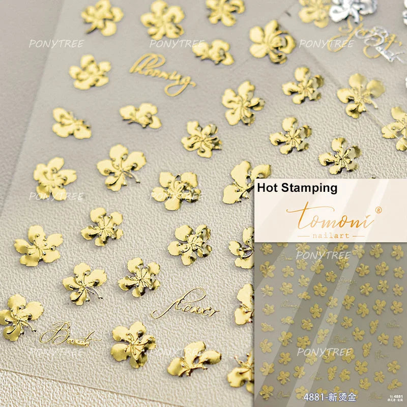 Lovely Colored Flower Fried Egg Petal Love Heart Cartoon Pink Yellow Purple Blue Delicate Charm Nail Art Stickers Manicure Decal (ONLINE ORDER ONLY)