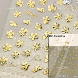 Lovely Colored Flower Fried Egg Petal Love Heart Cartoon Pink Yellow Purple Blue Delicate Charm Nail Art Stickers Manicure Decal (ONLINE ORDER ONLY)