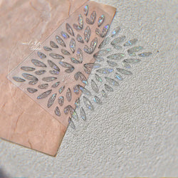 Transparent Purple Pink Gradient Wing Pinion Feather Housefly Wings Shiny Adhesive Nail Art Decoration Stickers Manicure Decals (ONLINE ORDER ONLY)