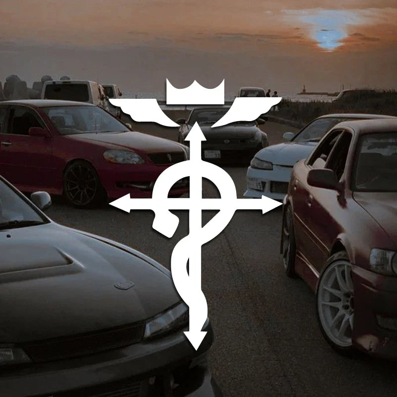 Alchemy Ed’s Coat Symbol Sticker,creative&Unique decal for cartoon fans,high quality sticker for cars trucks motorcycles &laptop (ONLINE ORDER ONLY)