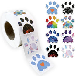 100-500pcs Cute Colorful Paw Print Stickers Birthday Gift Decoration Sealing Paw Labels Stickers Teacher Reward Kids Stickers (ONLINE ORDER ONLY)