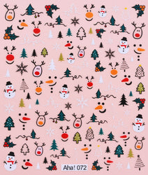Merry Christmas Penguin Nail Art Sticker 3D Slider Deer Santa Claus Decal New Year Nail Decorations Sticker Manicure Accessories (ONLINE ORDER ONLY)