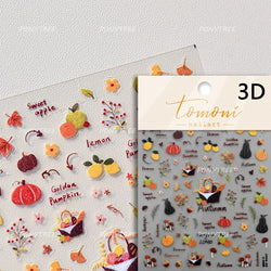 Toast Butter Brioche Bread Dim Sum Cookie Cherry Pudding Food Fork Doughnut Relief Adhesive Nail Art Stickers Manicure Decals (ONLINE ORDER ONLY)
