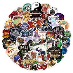 50/100PCS Dungeons and Dragons Stickers Waterproof PVC Skateboard Luggage Motorcycle Guitar Kid Boy Vsco Sticker (ONLINE ORDER ONLY)