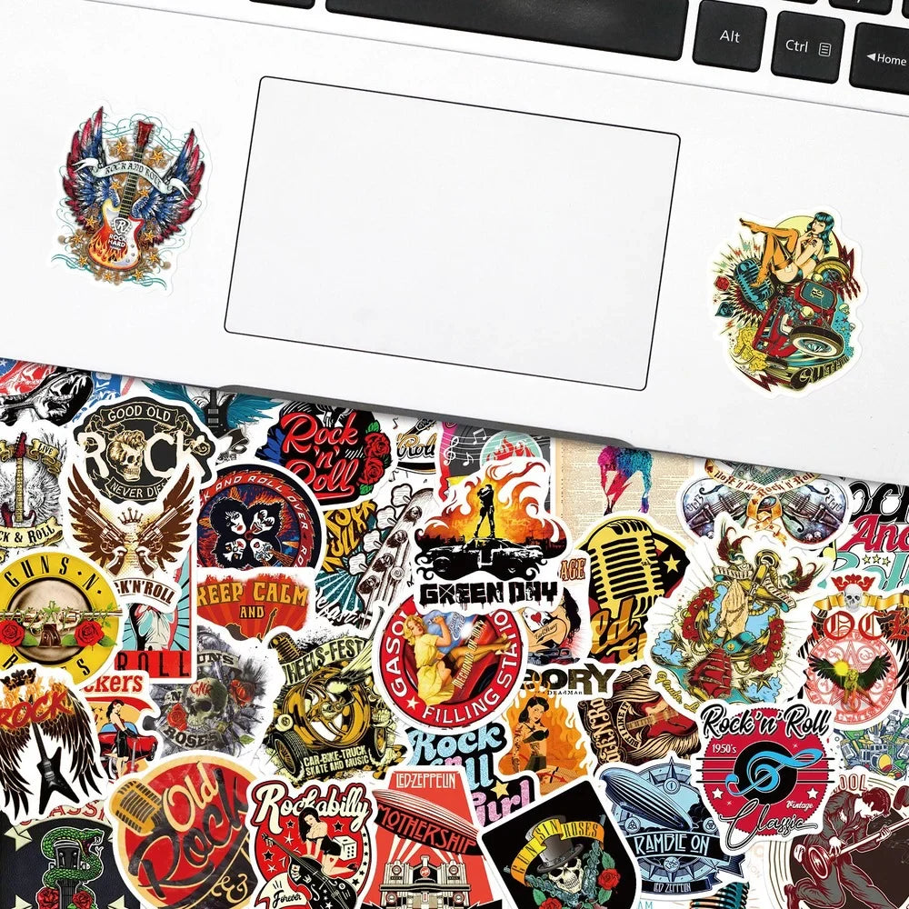 Retro Rock Roll Music Sticker Packs (ONLINE ORDER ONLY)