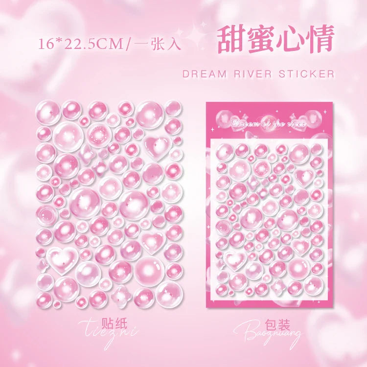 1PCS Kawaii Laser Bubbles Decorative Stickers Diary Idol Photocards DIY Craft Stickers Scrapbooking Stickers Confetti Sticker (Online Order Only)