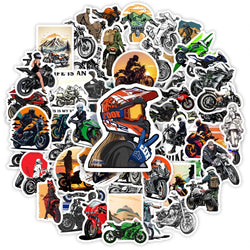 Motorcycle Racing Stickers DIY Kids Toy Gift for Phones Laptops Bottles Cars Scrapbooking Luggage Decorative Waterproof Decal (ONLINE ORDER ONLY)