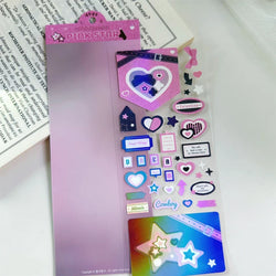 1Pc New Cute Dialog box Sticker Y2K Flakes Idol Card Album Deco Scrapbook DIY Material Decoration Stationery Stickers Aesthetic (ONLINE ORDER ONLY)