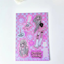 Korean ins Sweet Cool Girl Sticker Scrapbooking Diary DIY Album Decoration Sticker Aesthetic Stationery Art Supplies Personalizd (ONLINE ORDER ONLY)