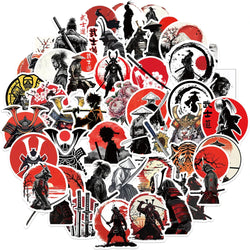 Bushido Cartoon Stickers Pack for Luggage, Guitar, Fridge, Laptop - Funny Graffiti Decals (ONLINE ORDER ONLY)