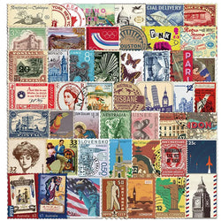 Vintage Postage Stamp Stickers for Scrapbooking and Journaling (Online Order Only)
