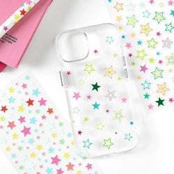 1Pc New Cute Star Resin Stickers Idol Card Deco Scrapbook DIY Material Girls Nails Decoration Stationery Stickers (ONLINE ORDER ONLY)