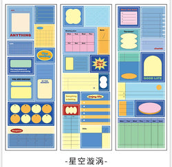 6pcs/lot Inspiration Records Series Writable Sticker Diary Scrapbooking Collage Sticky Note Decoration Sticker Kawaii Stationery (Online Order Only)