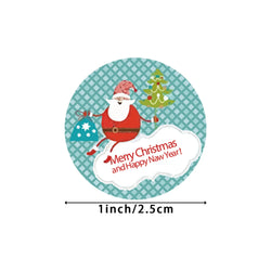 100-500Pcs Merry Christmas Santa Claus Sticker 1inch Decor DIY Wrapping Gift Decoration Xmas Kids Thank You Seal Label (ONLINE ORDER ONLY)