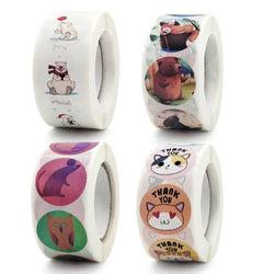50-500pcs Cartoon Cute Sticker Children Reward Encouragement Sticker Birthday/holiday Party Gift Packaging Sealing Decor Lables (ONLINE ORDER ONLY)